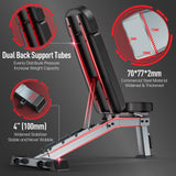 JOROTO Weight Bench, Adjustable Workout Bench Press, Foldable Strength Training Benches for Home Gym Full Body Workout, Incline Decline Flat Utility Workout Bench JOROTO