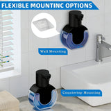 Ipefan Automatic Soap Dispenser Touchless,Rechargeable Foaming Soap Dispenser,15oz/420ml Smart Hand Soap Dispensers,4-Level Adjustable,Wall Mount for Bathroom Kitchen Dish Soap,Hands-Free (Black)