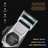 ANGFAN Professional Cordless Hair Clippers for Men - 8000RPM 5-Speed Motor with 440C Black Oxide Blades, Barber Clippers Kit with Charging Dock & 8 Guards,Salon Grade Hair Cutting Set for Barbers