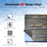 Laptop Skin Compatible with Alienware 16/16X Aurora (2025) - Gray Wood - Premium 3M Vinyl Protective Wrap Decal Cover - Easy to Apply | Crafted in The USA by MightySkins
