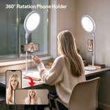 Desk Ring Light with Stand for Computer, Zoom Lighting for Video Calls
