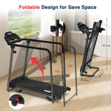 Redliro Walking Treadmill for Seniors - Foldable Senior Treadmill with 0%-2% Incline, Long Handrails - 300 lbs Capacity Home Recovery Fitness