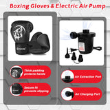 Freestanding Punching Bag for Adult Teens, 70" Heavy Punching Bag with Boxing Gloves and Electric Air Pump for Beginners Kickboxing Training MMA Muay Thai Fitness Office Home Gym SPOXING