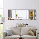 Wall Mirror Full Length Full Body Mirror Bedroom Dressing Mirror (Black, 43" x 16") KIAYACI