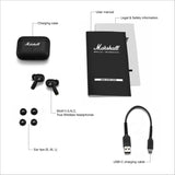 True Wireless Active Noise-Canceling Earbuds Headphones, Black Marshall