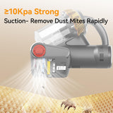 Bed Vacuum Cleaner with UV-C Light & High Heating Tech, Over 10Kpa Suction 400W Powerful Double E.LUO