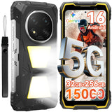 Blackview Rock 2 Pro 5G Rugged Phone Android 16, 15000mAh/33W Dual 400LM Camping Light, 32GB+256GB/2TB Rugged Smartphone Unlocked Gemini AI, 16MP+13MP 6.78" 2.4K 120Hz Glove Mode/NFC