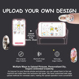 XEEAOFE Mini Nail Painting Machine, Digital Mobile Nail Art Printer, Smart Phone Control, Smart 3D Nail Art Printer Printing