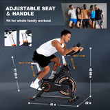 YOSUDA PRO Magnetic Exercise Bike 350 lbs Weight Capacity - Indoor Cycling Bike Stationary with Comfortable Seat Cushion, Silent Belt Drive YOSUDA