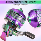 Sougayilang Spincast Fishing Reel,High Speed 3.9:1 Gear Ratio,Trouble-Free Push-Button Bait Casting Design and Reversible Handle for Left/Right Retrieve,Pre-Spooled with Monofilament Line (CBL)