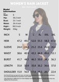 ATLASLAVA Rain Jacket Women Waterproof Long Lightweight Raincoat Hooded Windbreaker Outdoor Trench Coat NAVY BLUE XL