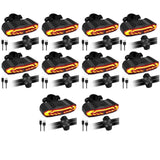 Smart Turn Signal,NineLeaf Bike Tail Light Rechargeable,Wireless Turn Signals,Back Light for Bike,IP65 Waterproof,Anti-Theft Vibration,6 Light Modes,Rechargeable,for Bicycles, Electric Bicycles,10PK
