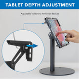 Mount-It! Universal Tablet Countertop Stand, Secure Kiosk Mount, Black