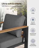 Aluminum Outdoor Patio Furniture Set with Coffee Table