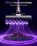 Cordless Vacuum Cleaner 55Kpa/650W/70Mins,1.8L Self Standing Stick Vacuum,Upgraded Vacuum Cordless with Hurricane Mode,Touch Screen,Anti-Tangle Wireless Vacuum,Vacuum Cleaners for Home/Pet Hair/Carpet
