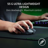 Razer DeathAdder V3 HyperSpeed Wireless Gaming Mouse: 55g Lightweight - USB C Charging - Up to 100 Hr Battery