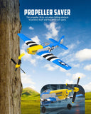 VOLANTEXRC RC Plane 4 Channel P51D Mustang Remote Control Airplane Fighter RTF with 6-Axis Gyro, 3 Modes Easy to Fly, 2.4GHz Radio Controlled Aircraft for Beginners & Adults (Blue)