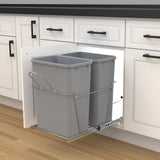 Pull-Out Trash Can for Under Kitchen Cabinets Include Double 35QT Trash Bin