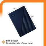 WD 5TB My Passport for Mac, Navy, Portable External Hard Drive with backup software and password protection