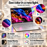 HP OmniBook 3 14-inch Laptop Copilot+ PC, 2K OLED, 16GB LPDDR5x, 1TB SSD