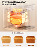 KOVIET 25-in-1 Bread Maker Machine with Automatic Dual Dispenser, 2LB Stainless Steel Breadmaker with Gluten-Free, Dough, Jam, Yogurt etc Settings, Silver