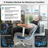 Armless Home Office Chair, Desk Chair with Wheels, Adjustable Height Reading Chair