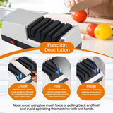 JOVANT Electric Knife Sharpener with 3-step Sharpening System and Diamond Abrasives, Suitable for Most Metal and Ceramic Knives. The Knife Sharpener comes with the Angle Guide Function (ETJ004COMB)