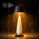 CORDIVA Cordless Table Lamp, Brass Rechargeable Dimmable LED Desk Lamp