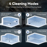 Pondee X5 Cordless Robotic Pool Cleaner, Wall & Waterline Cleaning, Smart Navigation, Smart Precision Docking™, 180Mins Runtime, 4 Cleaning Modes, Pool Vacuum for Inground Pools up to 3,229 sq.ft