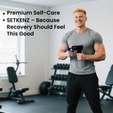 Setkenz Massage Gun with Heat and Cold Head – Deep Tissue Muscle Massager for Pain Relief – 10 Heads – Quiet, Portable, Hot & Cold Therapy – Full Body Recovery for Athletes & Professionals
