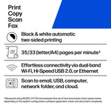 HP LaserJet Pro MFP 3101fdw Wireless Black & White All-in-One Laser Printer, Scanner, Copier, Fax, Best-for-Office