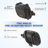 TAZATA Bike Speaker, IPX7 Waterproof & Dustproof Portable Bluetooth Speaker for Scooter Handlebar, Enhanced Bass, Shower Speakers, 11H Battery, Versatile Strap,TWS Bike Accessories for Travel Outdoor
