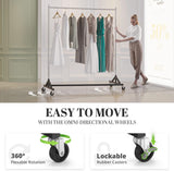 HOKEEPER Z Base Clothing Rack Heavy Duty Clothes Rack for Hanging Clothes Hold 500LBS Commercial Garment Rack with Wheels Adjustable Rolling Clothes Rack Portable Z 24" Dx63 Wx71 H, 4 Pack
