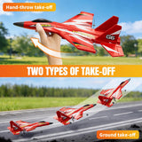 Foam RC Plane for Kids Adults Beginner, Remote Control Airplane RC Jet Helicopter Plane for Kids Adults, 2.4GHz Remote Control Fighter Toys with Gyro Stabilizer Easy to Fly Outdoor Toy for Kids Boys
