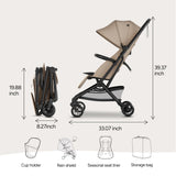 Mompush Velo Compact Travel Stroller One Second Fold