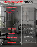 Streamnova Dip Bar Station, 1100LBS Heavy-Duty Adjustable Height & Width Parallel Bars with Dual Inner Connectors ltra-Stable Settings & Non-Slip Feet for Home Gyms, Upper Body & Core Training