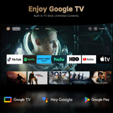 Wanbo X5 Pro Google TV Smart Projector with Wi-Fi & Bluetooth, 4K Supported, 1100 ANSI Outdoor & Home Movie Projector, Auto Focus & Keystone, HDMI 2.0, Voice Control, HDR10 (2025 Upgrade)
