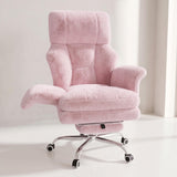 Cross Legged Office Chair with Footrest, Big and Tall Comfy Ergonomic Reclining Executive Chair Wide Seat with Flip-Down Armrests