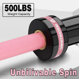RICHUANG 7ft Olympic Barbell Weight Bar for Weightlifting,Powerlifting,CrossFit Training,500 lbs Max Load Capacity,Q235 Steel,2 Inch Olympic Strength Training Bar for Home Gym,Exercises Fitness Equipment 500LBS-Pink