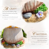 RKGOMDMU Outdoor Mushroom Resin Table & Stool Statues, Large Garden Decor Sculptures, Lawn/Pond/Patio & Stool Ornaments (1 Table + 4 Stools)