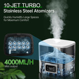 YOKEKON 30L/7.93Gal Humidifier Large Room,5000 sq.ft Commercial Whole House Humidifier, Top-Fill Humidifiers for home with Extension Tube, Ideal for Plants, Office, Warehouse & Greenhouse