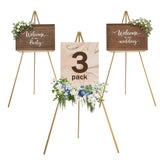 DJAR 3 Pcs 63" Adjustable Wooden Display Easel Stand for Sign