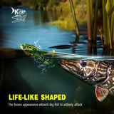 Topwater Frog Lure Bass Trout Fishing Lures Kit Set Realistic Prop Frog Soft Swimbait Floating Bait with Weedless Hooks for Freshwater Saltwater（Pack of 5）