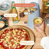 Electric Can Opener with Auto-Stop Safety, 70W Motor, Built-in Knife Sharpener, Bottle Opener, Cord Storage Compartment