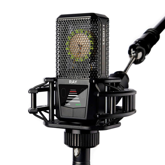 RAY Microphone with Autofocus for Your Voice - Mute by Distance and Mute Button - for Podcasts, Streaming, Content and Music in Studio Quality - 1