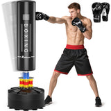 XDDIAS 67"/70'' Freestanding Punching Bag, Heavy Boxing Bag, Adult/Men Stand Kickboxing Bag for MMA Martial Arts Boxing Traning