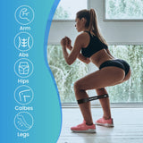 WIKDAY Resistance Bands, Pull Up Bands, Workout Bands for Exercise with Door Anchor, Loop Resistance Band Set, Elastic Bands for Body Stretching, Training at Home/Gym for Men & Women 10 Set