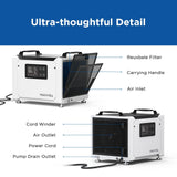 Moiswell 70 Pints Commercial Dehumidifier with Pump, Portable Crawl Space Dehumidifiers for Basement and Home, Energy Star Efficient Certified, Automatic Defrost