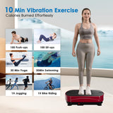 Natini Vibration Plate Exercise Machine, Vibration Plate for Lymphatic Drainage, Whole Body Workout Vibration Fitness Platform (Red)