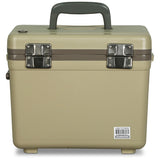 ENGEL 7.5 Quart Live Bait Cooler PRO for Fishing - Portable Minnow and Bait Bucket with Lithium-Ion Rechargeable Aerator - Tan (7.5Qt)